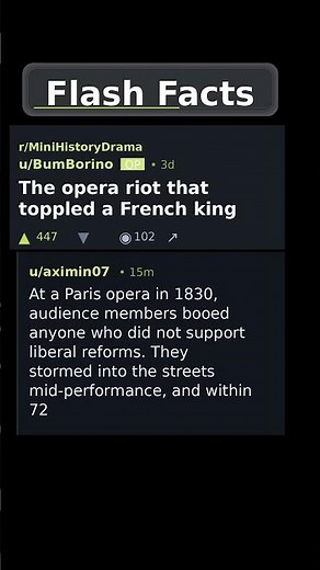 The opera riot that toppled a French king #opera