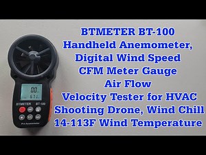 Anemometer BT100 Air flow MPH, CFM, HVAC | JoeteckTips