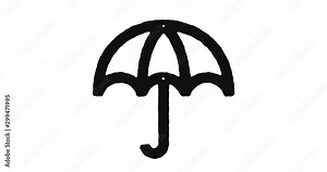 Weather report outline icon animation footage/video. Hand drawn like symbol animated with motion graphic, can be used as loop item, has alpha channel and it's at 4K video resolution.