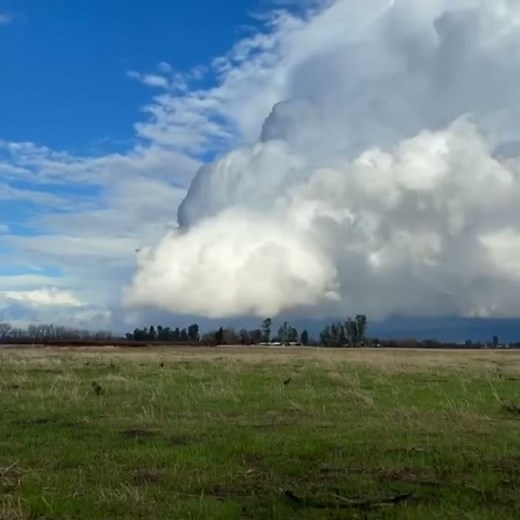 Timelapse of the supercell thunderstorm that produced a tornado near Vina, California! (1/4/2021)