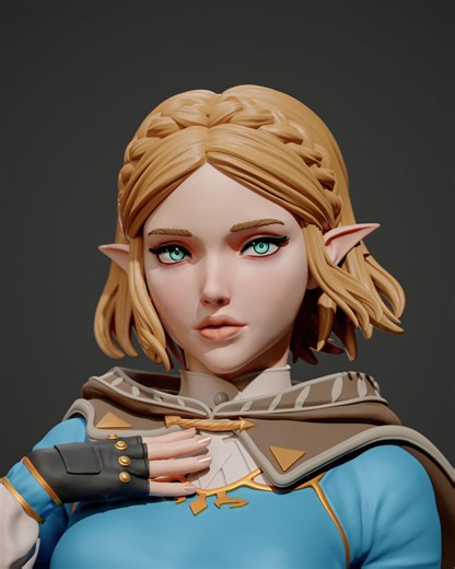 Princess Zelda | Fan Art Resin Figure | Unpainted or Painted | Made to Order - Etsy