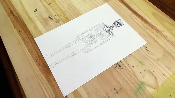 How to Draw a Skeleton #drawingtutorial