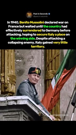 He Waited Until France Was Defeated Before Declaring War