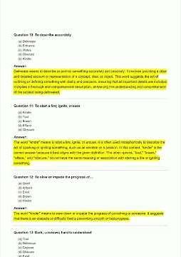 SAT Vocab Review & Trivia Exam Questions video