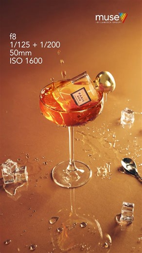 Breaking down this golden cocktail splash product photography setup ✨#productphotography