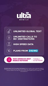 Your friends & family are never far with Ultra Mobile. Get unlimited calling & texting internationally starting at $10/month. | Ultra Mobile