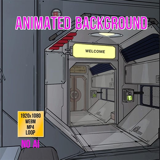 Animated Space Station Stream Screens | Sci-fi Anime Twitch Overlays | MP4 PNG - Etsy