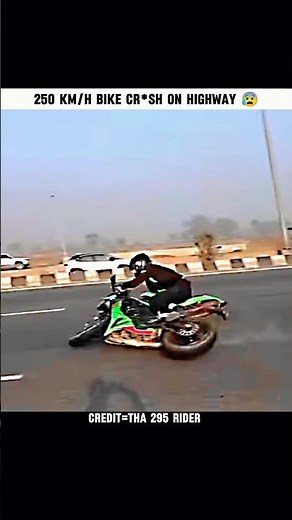 250 km/h bike cr*sh on highway 😰 #shorts #viral #video