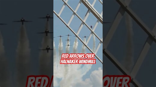 Red Arrows Jets Over Halnaker Windmill Sussex
