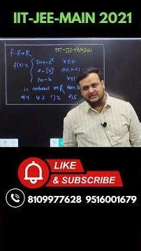 NIMCET 2026 Must-Solve Continuity Problem | JEE Main 2021 | Easy Method by Kartik Sir #nimcet2026