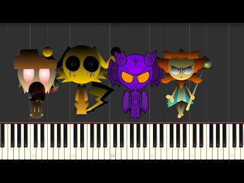 Sprunki Chaotic Good Horror Mode Into Piano | Easy Piano Tutorial