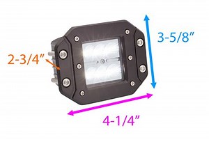 2011 Keystone Avalanche Fifth Wheel LED Work Light - Flood Beam - 780 Lumens - Flange Mount - Black