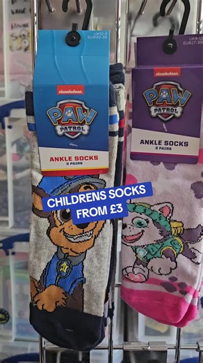 Childrens socks in all different sizes, colours and styles. 🩷💙💜💚💛🧡 Licensed character packs and fun, colourful designs in cotton rich or super soft bamboo threads. Stock up today! Browse our shop for more 👍 #chilsrenssocks #kidssocks #socks #essentials #kidsessentials #characterdesigns #bamboosocks #cottonsocks