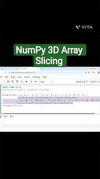 NumPy Numerical Python Slicing #numpy #numpytutorial #numpypython #pythontutorial #python #viral