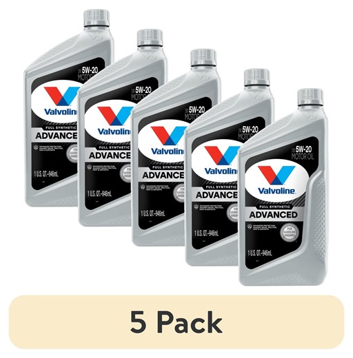 (5 pack) Valvoline Advanced Full Synthetic 5W-20 Motor Oil 1 QT