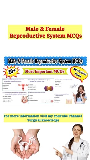 1.5K views · 58 reactions | Reproductive System MCQs #medical #MCQs #ReproductiveSystem #NursingExam #anatomy #medicalstudent #ReproduCtiVe_SysteM #surgicalknowledge | Surgical Knowledge | Facebook