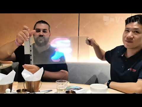 New technology VSTAR Flexible Transparent led film display for brand advertising