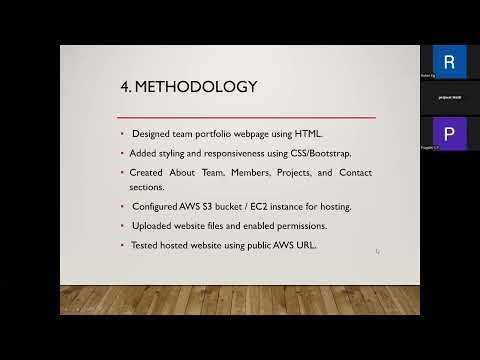 “Student Team portfolio website on AWS”