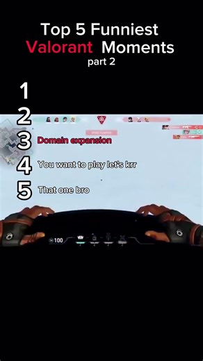 Top 5 Funniest Valorant Moments part 2 #valorant #valorantclips #funnyvalorant