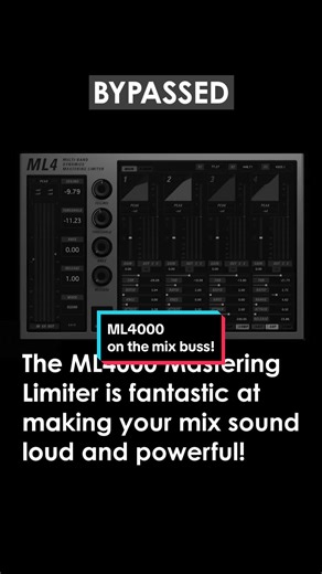The ML4000 is the mix bus limiter trusted by Grammy-winning engineers. Watch it add polish and power without crushing your dynamics. #audioproduction #postproduction #musicproduction #plugins #mixing