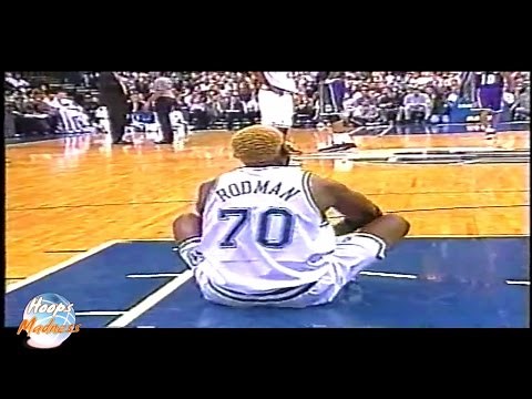 Dennis Rodman Sits Down on Court and EJECTED!