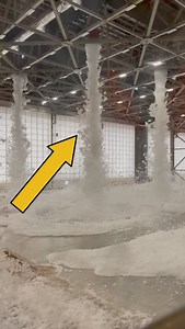 10K views · 754 reactions | Expansion Foam Fire Suppression System High expansion foam (HEF) is a specialized firefighting foam designed to rapidly expand and fill large spaces, such as aircraft hangars, ship holds, or industrial facilities, to suppress fires effectively. It is particularly useful for areas where traditional water-based suppression systems might be impractical or insufficient. Credits: #tech #technology #engineering #innovative #reels | Tech Moments | Facebook