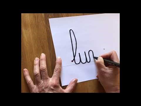 Grande section : écrire le mot LUNDI en attaché