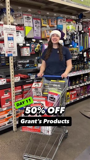 DAY 11 of 12 - Take 50% off all Grant’s auto detailing, cleaning products, and accessories! Plus, take 50% off all extreme-duty tarps! Both deals are valid Monday, 12/22 ONLY. Visit harborfreight.com for more details. | Harbor Freight