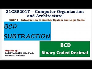 BCD Subtraction - Binary Coded Decimal