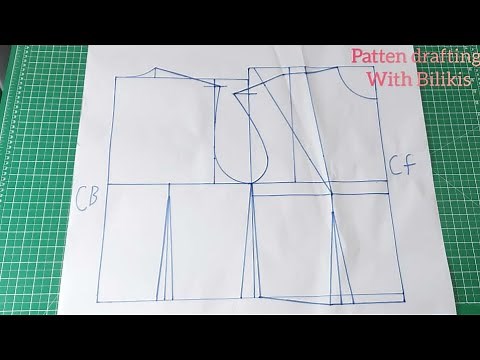 HOW TO DRAFT A BASIC BODICE WITH DART {SHOULDER DART}