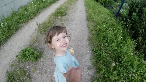 Slow Motion Cute Girl Walking Holding Stock Footage Video (100% Royalty-free) 32754739 | Shutterstock