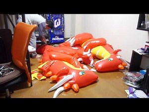 Inflatable IW red dragon deflate