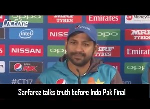 Pakistani Captain talks truth before Indo Pak match. Video Credits-CricEdge | Spoof of Movies N Ads