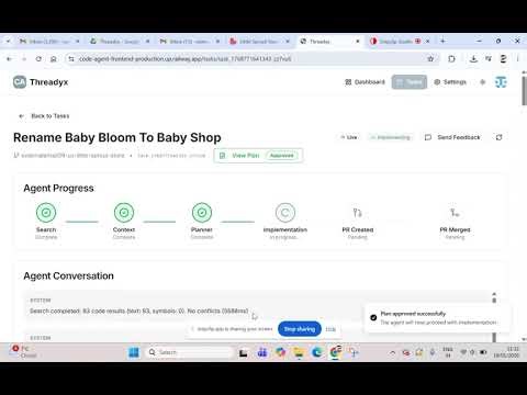Threadyx Demo: From Code Review to Implementation - AI Agents in Action