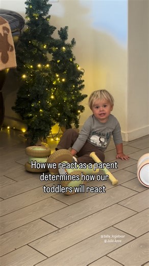 Julie, Logan & Reece on Instagram: "The power of a pause and encouragement! It works wonders with toddlers! Obviously if he were hurt I would have came to his rescue. He was playing musical bikes and being so cute but then this happened. He was clearly more frustrated than hurt, he sat there for a minute before he decided to get up and run to play with his dinosaurs instead lol! I feel like giving them that pause for a second to think about how they really feel about what happened versus mirrori