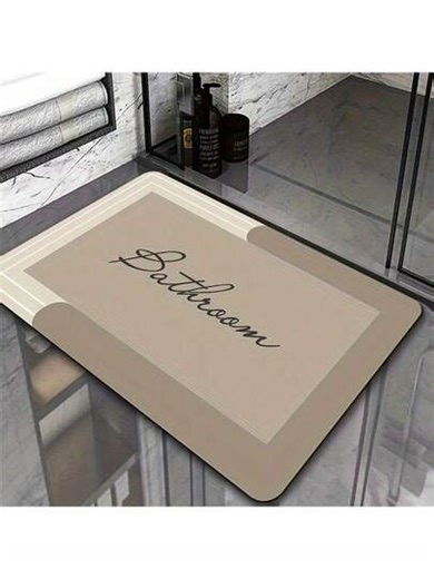 1pc Oversized Soft Silicone Bath Mat - Quick Dry Bathroom Carpet, Geometric Pattern, Hand Washable Modern Design, Suitable For Contemporary Bathroom, Bathroom Decor And Accessories, Easy To Clean; Bath Mat, Bathroom Carpet, Door Mat, Small Rug, Carpet, Mat, Home Decor, Area Small Rug, Outdoor Mat, Home Decor, Area Rug, Bedroom Rug, Washable Carpet | SHEIN