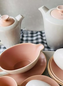 A Stylish Retro Poole Pottery Two Tone Coffee/teapot Pot in Peach Bloom/ Seagull (C97). Hand Decorated. Made in Dorset, England. C1950s. - Etsy