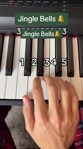 Jingle Bells🔔 Tutorial #piano #pianotutorial #music #tutorial #christmas #jinglebells