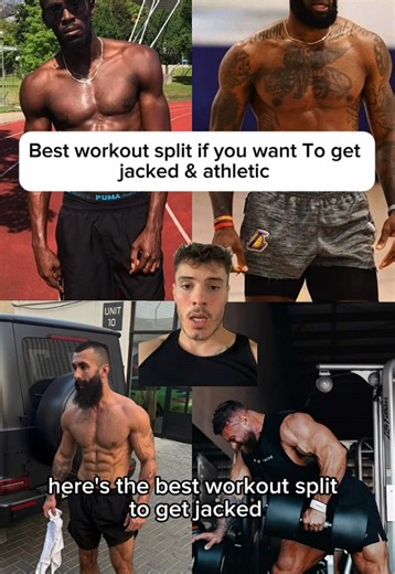 The best workout split to get jacked and athletic. You don’t need to be in the gym 6-7 days a week to see crazy results. DM me COACH for 1-on-1 coaching to get in athletic shape🛡️ #coach #athletic #jacked