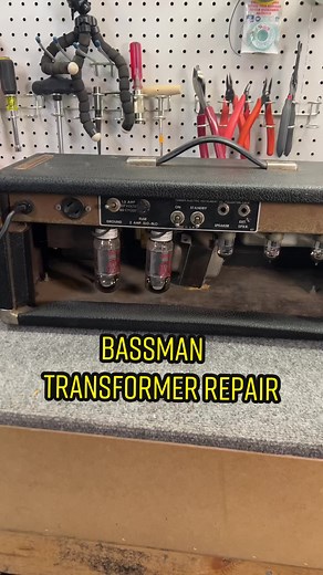 Vintage Fender Bassman '60s Tube Amp Output Transformer Repair