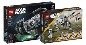 LEGO officially reveals three Star Wars 2023 sets including TIE Bomber and 501st Battle Pack