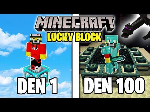 Strávili jsme 100 dní na jednom Lucky Blocku v Minecraftu... Takhle To Dopadlo