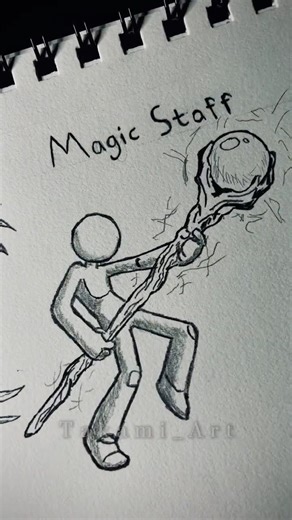 How to draw body with (knife, claws, magic staff) #drawing #stickman #tutorial #fpy #sketch
