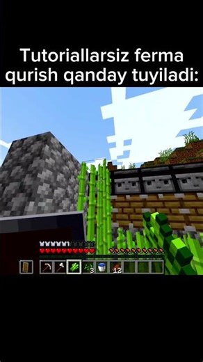 Tutorialsiz ferma qurish qanday tuyiladi #minecraft #minestax #tutorial #farm #feels