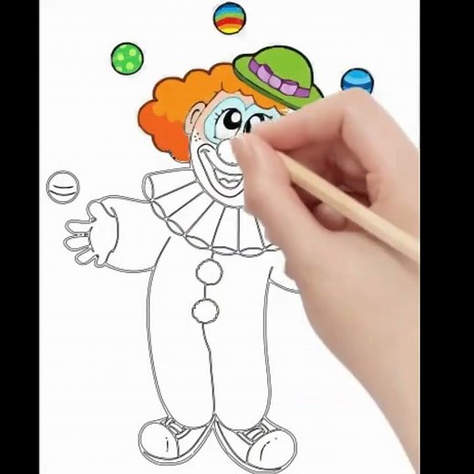 How to Draw a Colourful Clown | Fun and Easy Circus Drawing Tutorial for Kids #kids