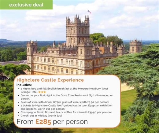 claire mcmanus | NEW ARRIVAL | Highclere Castle Experience 🏰 Exclusive to Great Little Breaks Step into the world of Downton Abbey with a visit to the... | Instagram