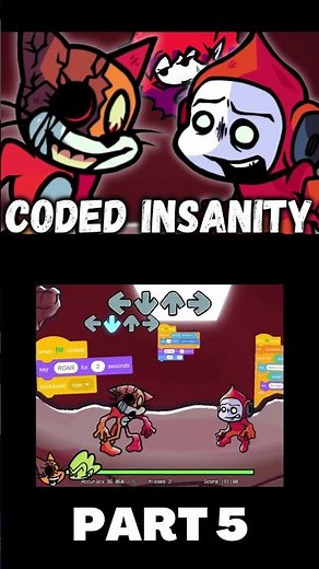 Coded Insanity - Scratch Aethos (PART 5) (canceled build | blocked) (FNF MOD) #shorts