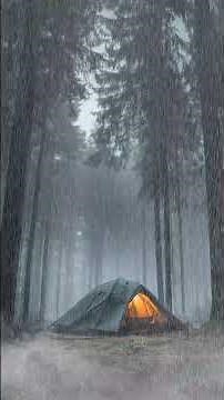 Alone in the Rainy Forest 🌧️ Ultra Cozy Tent Ambience (Sleep, Study, Relax)