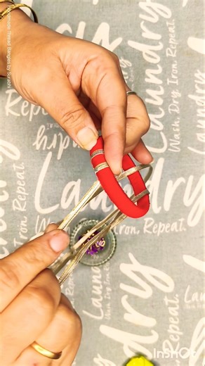 handmade thread bangles making at home/simple thread bangles making for beginners#diy#bangles#shorts