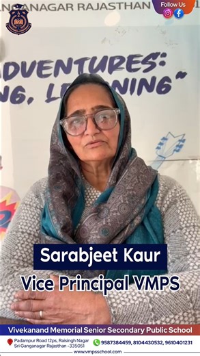 Vivekanand Memorial Public School on Instagram: ""While we have a life of complaints, Guru Gobind Singh Ji sacrificed all his family for our living, without a single complain." With deep wisdom and humility, our respected Vice Principal shares a powerful reminder for today’s generation. While we count our complaints, Guru Gobind Singh Ji sacrificed everything for our living, without a single complaint. A message that inspires gratitude, strength, and values beyond words. — Vivekanand Memorial Se